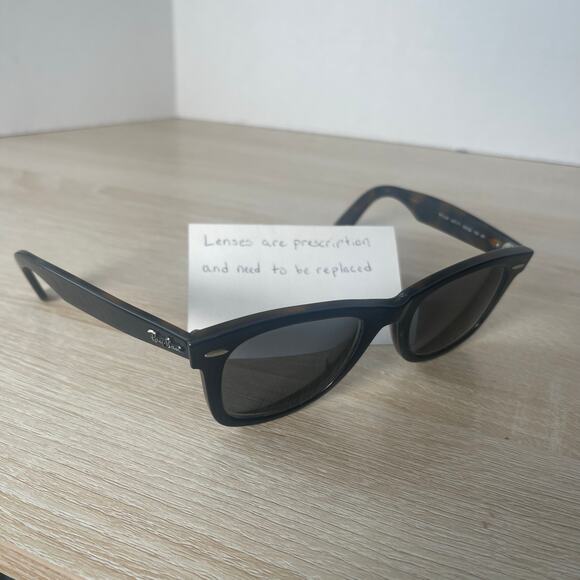 Ray-Ban RB2140 1277/71 Wayfarer Sunglasses Tortoise FRAMES 50-22-150 WIDE ARM - Picture 1 of 9